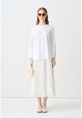 Single Midi Pleated Skirt