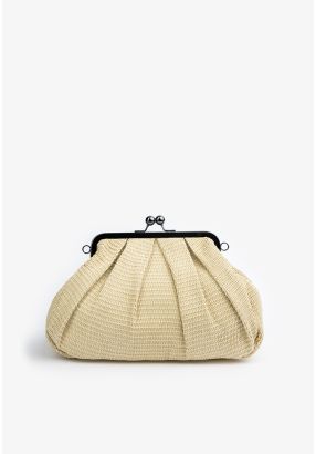 Large Pleated Crossbody Clutch