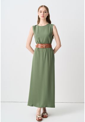 Sleeveless Single Tone Maxi Dress