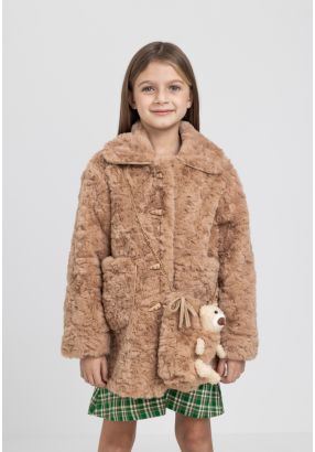Solid Faux Fur Coat