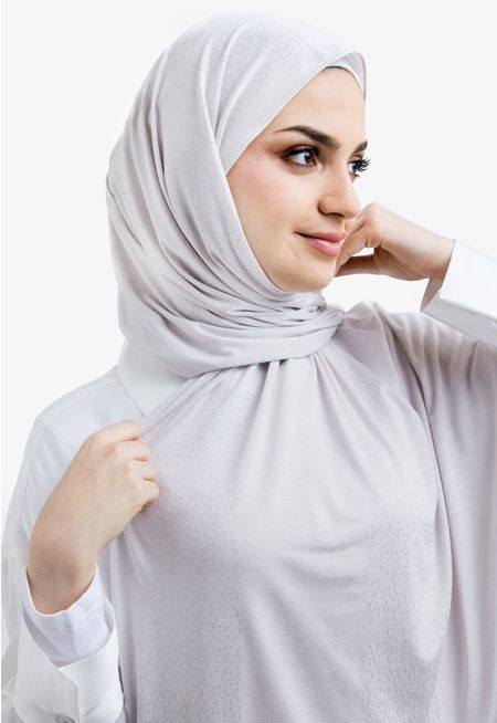 حجاب سادة منسوج بنمط