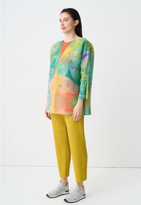 Single Tone Pleated Trouser