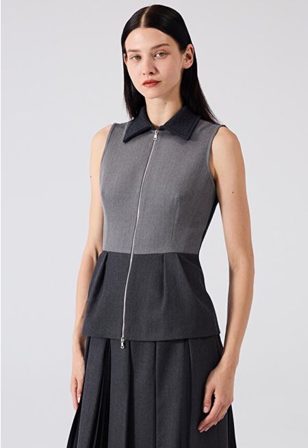 Machka Colorblock Flounced Knitwear