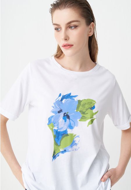 Printed Round Neck T-shirt