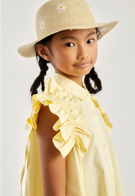 Floral Embroidered Hat 